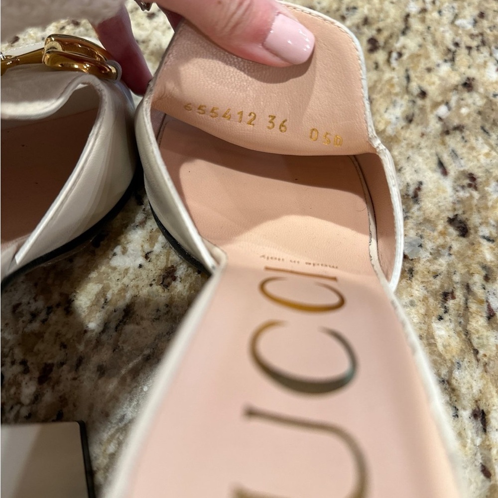 Gucci Horsebit Peep Toe Sandal Slide Block Heel M… - image 7